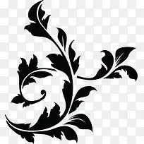 黑色时尚树叶花纹-空若网 黑色时尚树叶花纹-空若网