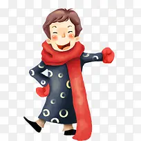 手绘可爱击拳男孩-空若网 手绘可爱击拳男孩-空若网
