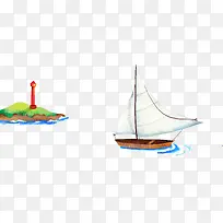 手绘创意帆船儿童-空若网 手绘创意帆船儿童-空若网