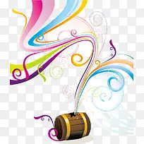 彩色线条木桶-空若网 彩色线条木桶-空若网