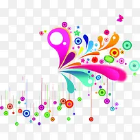 彩色可爱炫彩线条-空若网 彩色可爱炫彩线条-空若网