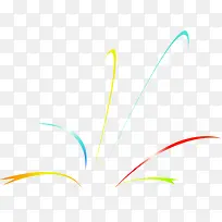 彩色手绘线条装饰-空若网 彩色手绘线条装饰-空若网