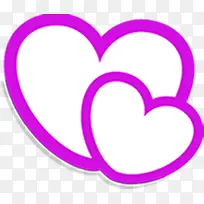 紫色彩带爱心-空若网 紫色彩带爱心-空若网