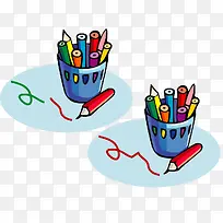 手绘卡通笔筒-空若网 手绘卡通笔筒-空若网