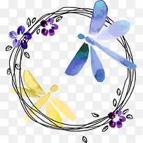 水彩花环-空若网 水彩花环-空若网