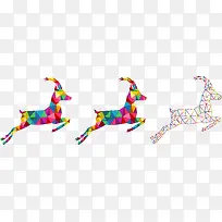 彩色小马矢量图案-空若网 彩色小马矢量图案-空若网