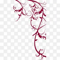 紫色时尚花纹剪影-空若网 紫色时尚花纹剪影-空若网