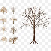 死树枯树影像矢量图-空若网 死树枯树影像矢量图-空若网