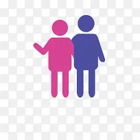 矢量相拥小人-空若网 矢量相拥小人-空若网