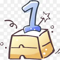 手绘蓝色可爱数字-空若网 手绘蓝色可爱数字-空若网