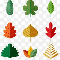 扁平化装饰树叶-空若网 扁平化装饰树叶-空若网