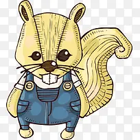 矢量卡通松鼠插画-空若网 矢量卡通松鼠插画-空若网