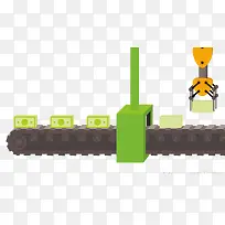 卡通钞票生产线PNG素材-空若网 卡通钞票生产线PNG素材-空若网