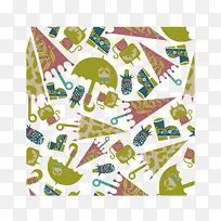 背景装饰 手绘 扁平化 伞 矢量图-空若网 背景装饰 手绘 扁平化 伞 矢量图-空若网