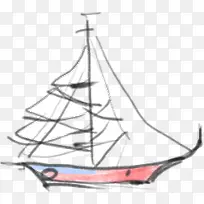 可爱水墨艺术帆船-空若网 可爱水墨艺术帆船-空若网