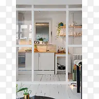 白色厨房安静简洁-空若网 白色厨房安静简洁-空若网