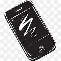 手绘黑色时尚手机-空若网 手绘黑色时尚手机-空若网