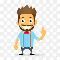 矢量商务卡通男生手指素材-空若网 矢量商务卡通男生手指素材-空若网