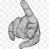 网格卡通手指-空若网 网格卡通手指-空若网