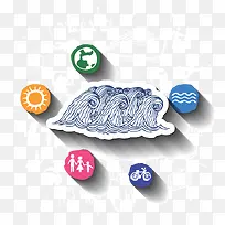 卡通手绘浪花-空若网 卡通手绘浪花-空若网