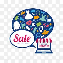 矢量扁平化网购图案-空若网 矢量扁平化网购图案-空若网