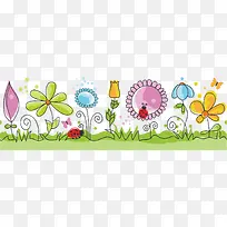 插画夏日儿童花花-空若网 插画夏日儿童花花-空若网