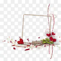 花瓣爱心边框-空若网 花瓣爱心边框-空若网