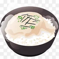 手绘食物碗米饭-空若网 手绘食物碗米饭-空若网