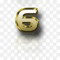 黄金质感字母数字6-空若网 黄金质感字母数字6-空若网