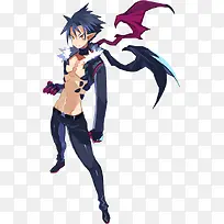 手绘恶魔翅膀男子-空若网 手绘恶魔翅膀男子-空若网