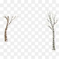 手绘冬日树木插画-空若网 手绘冬日树木插画-空若网