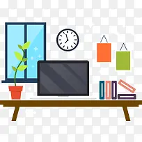 矢量电脑桌-空若网 矢量电脑桌-空若网