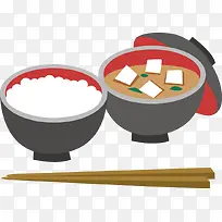 手绘米饭汤羹食物-空若网 手绘米饭汤羹食物-空若网