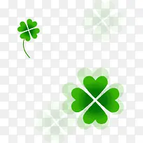 卡通手绘清新四叶草-空若网 卡通手绘清新四叶草-空若网