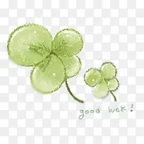 手绘四叶草素材-空若网 手绘四叶草素材-空若网
