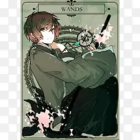 手绘插画日式男孩-空若网 手绘插画日式男孩-空若网