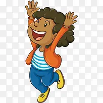 可爱卡通女孩高兴-空若网 可爱卡通女孩高兴-空若网