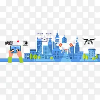 矢量无人机扁平化场景-空若网 矢量无人机扁平化场景-空若网