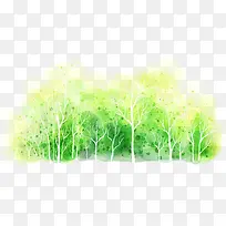 绿色手绘插画场景-空若网 绿色手绘插画场景-空若网