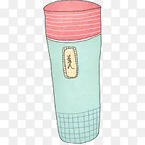 手绘粉色插画场景-空若网 手绘粉色插画场景-空若网