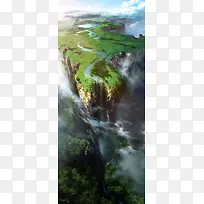 唯美场景绿色插画-空若网 唯美场景绿色插画-空若网