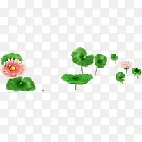 手绘池塘插画素材-空若网 手绘池塘插画素材-空若网