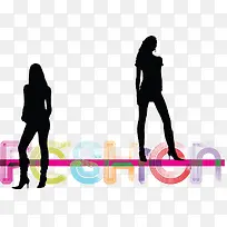 时尚人物剪影-空若网 时尚人物剪影-空若网