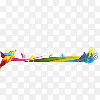 运动人物彩色剪影-空若网 运动人物彩色剪影-空若网