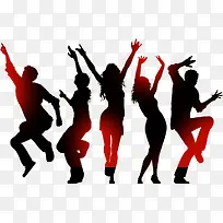 时尚律动人物跳舞剪影-空若网 时尚律动人物跳舞剪影-空若网