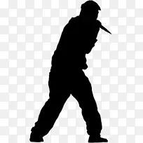 黑色时尚人物剪影装饰-空若网 黑色时尚人物剪影装饰-空若网