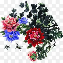 全屏水墨花朵创意-空若网 全屏水墨花朵创意-空若网