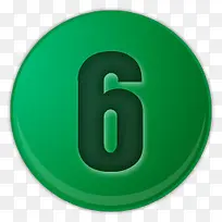 绿色的数字6图标-空若网 绿色的数字6图标-空若网