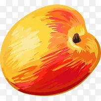 手绘黄色卡通水果杏-空若网 手绘黄色卡通水果杏-空若网