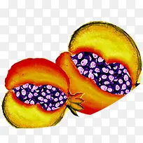 手绘水果石榴造型-空若网 手绘水果石榴造型-空若网